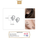 Trustdavis 925 Sterling Silver Gothic Crown CZ Clip Earrings