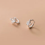 Trustdavis 925 Sterling Silver Gothic Crown CZ Clip Earrings