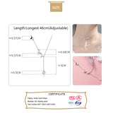 Trustdavis Choker 925 Sterling Butterfly Tassel Pendant Short Necklace for Women