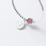 Trustdavis 925 Sterling Silver Coin Bracelet Box Chain Beads Anklets DS2244