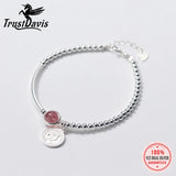 Trustdavis 925 Sterling Silver Coin Bracelet Box Chain Beads Anklets DS2244