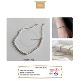 Trustdavis 925 Sterling Silver Sweet 3mm Chain Bracelets For Women DS2295