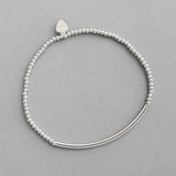 Trustdavis 925 Silver Minimalist Beads Bracelet Wedding Jewelry Gift