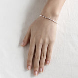 Trustdavis 925 Silver Minimalist Beads Bracelet Wedding Jewelry Gift