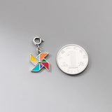 Trustdavis 925 Silver Windmill Charm Pendant for DIY Necklace