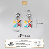 Trustdavis 925 Silver Windmill Charm Pendant for DIY Necklace