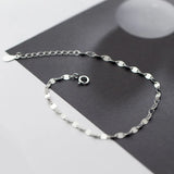 Trustdavis 925 Silver Elliptical Slices Bracelet Wedding Jewelry