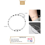 Trustdavis 925 Silver Elliptical Slices Bracelet Wedding Jewelry