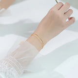 Trustdavis 925 Silver Double Chain Layer Bracelet For Women Girls DS1867