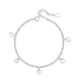 Trustdavis 925 Silver Double Chain Layer Bracelet For Women Girls DS1867
