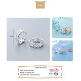 Trustdavis 925 Silver Geometric Love Heart Ear Cuff Clip Earrings DS2338