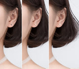 Trustdavis 925 Silver Mini Square Stud Earrings DS2112