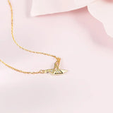 Trustdavis 925 Silver Papercranes CZ Pendant Choker Necklace