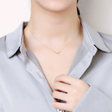 Trustdavis 925 Silver Papercranes CZ Pendant Choker Necklace