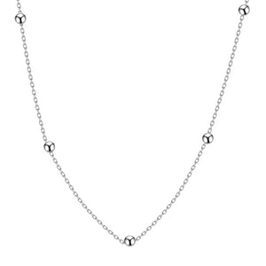 Trustdavis 925 Sterling Silver Small Beads Pendant Necklace For Women