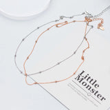 Trustdavis 925 Sterling Silver Small Beads Pendant Necklace For Women