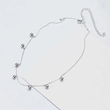Trustdavis 925 Silver Tassel Beads Pendant Necklace For Women DS2103