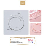 Trustdavis 925 Silver Double Layer CZ Bracelet Wedding Jewelry