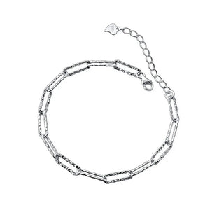 Trustdavis 925 Silver Chain Charm Bracelet for Women - Birthday Gift