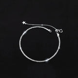 Trustdavis 925 Silver Chain Charm Bracelet for Women - Birthday Gift
