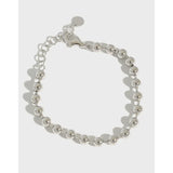Trustdavis 925 Silver Sweet Beads Chain Bracelet For Women Wedding Party