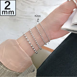 Trustdavis 925 Silver Sweet Beads Chain Bracelet For Women Wedding Party