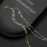 Trustdavis 925 Silver Double Chain Layer Bracelet Women Wedding