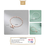 Trustdavis 925 Silver Flower Chain Bracelet Wedding Jewelry DB1193