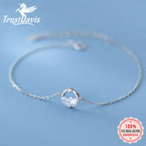 Trustdavis 925 Silver Clear Zircon Bracelet For Women Wedding DA2703