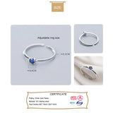 Trustdavis 925 Sterling Silver Sweet Hexapos CZ Rings