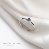Trustdavis 925 Sterling Silver Sweet Hexapos CZ Rings