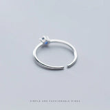 Trustdavis 925 Sterling Silver Sweet Hexapos CZ Rings