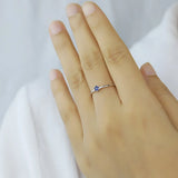 Trustdavis 925 Sterling Silver Sweet Hexapos CZ Rings