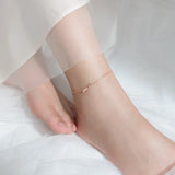 Trustdavis 925 Sterling Silver CZ Anklets For Women Wedding