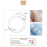 Trustdavis 925 Sterling Silver CZ Anklets For Women Wedding