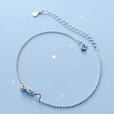 Trustdavis 925 Sterling Silver CZ Anklets For Women Wedding