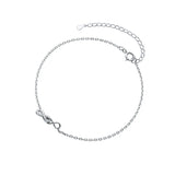 Trustdavis 925 Sterling Silver CZ Anklets For Women Wedding