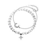 Trustdavis Opal Moon Star CZ Bracelet Wedding Jewelry