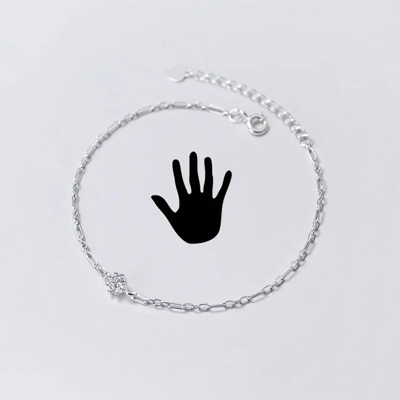 Trustdavis 925 Silver CZ Bracelet Anklets Women Wedding Jewelry DA1251
