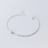 Trustdavis CZ Bracelet 925 Silver Minimalist Charm Gift