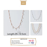 Trustdavis 925 Silver Pearl Short Necklace for Women Wedding Jewelry Gift