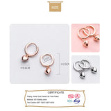 Trustdavis 925 Silver Heart Dangle Hoop Earring Wedding Party Fine Jewelry