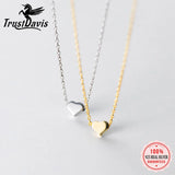 Trustdavis 925 Silver Romantic Heart Pendant Necklaces For Women