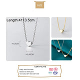 Trustdavis 925 Silver Romantic Heart Pendant Necklaces For Women