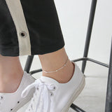 Trustdavis 925 Silver Snake Chain Bracelet Anklets for Women