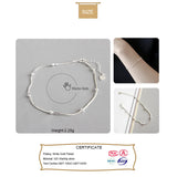 Trustdavis 925 Silver Snake Chain Bracelet Anklets for Women
