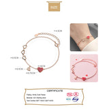 Trustdavis 925 Silver Love Heart CZ Bracelet Bangle Women Jewelry DA813