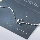Trustdavis 925 Silver Star INS Charms Bracelet For Women