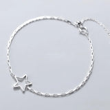 Trustdavis 925 Silver Star INS Charms Bracelet For Women