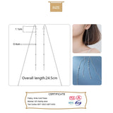 Trustdavis 925 Silver Box Snake Chain Ear Line Earring For Women